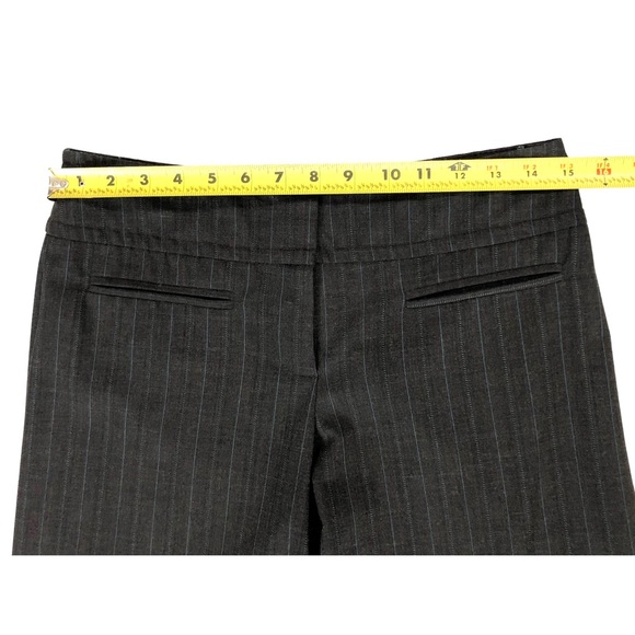 Trina Turk size 4 Dark Gray & Turquoise Pinstripe Wide Leg Pants - Picture 10 of 14